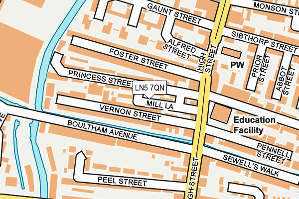 LN5 7QN map - OS OpenMap – Local (Ordnance Survey)