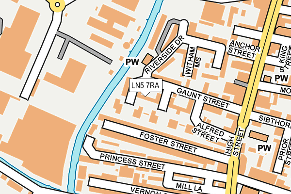LN5 7RA map - OS OpenMap – Local (Ordnance Survey)