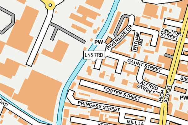 LN5 7RD map - OS OpenMap – Local (Ordnance Survey)