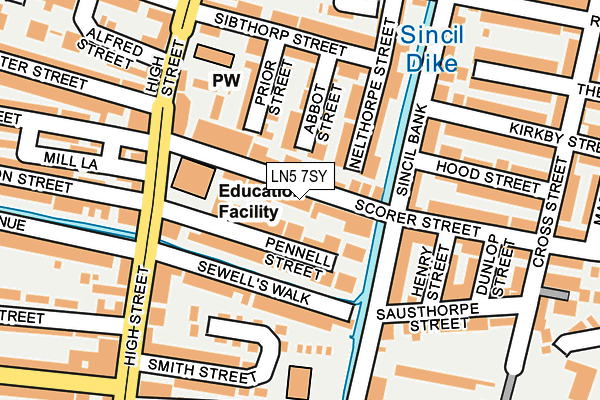 LN5 7SY map - OS OpenMap – Local (Ordnance Survey)