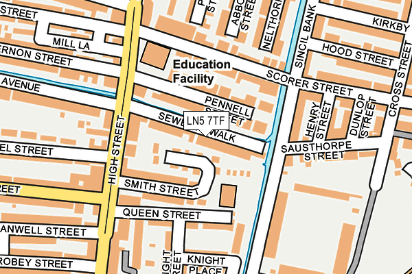 LN5 7TF map - OS OpenMap – Local (Ordnance Survey)