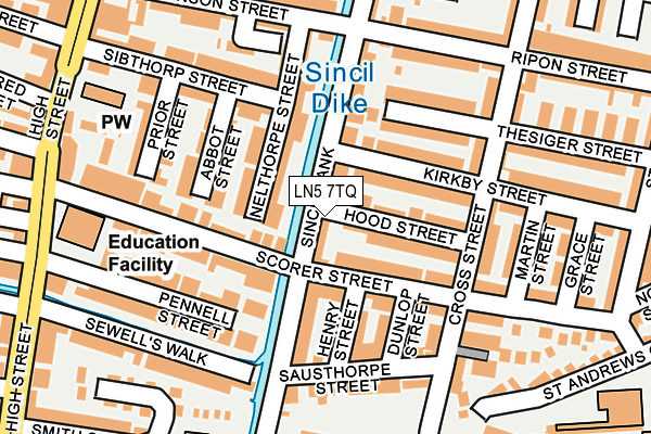 LN5 7TQ map - OS OpenMap – Local (Ordnance Survey)