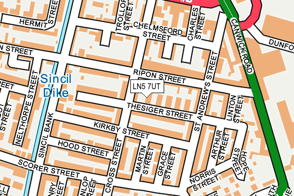 LN5 7UT map - OS OpenMap – Local (Ordnance Survey)