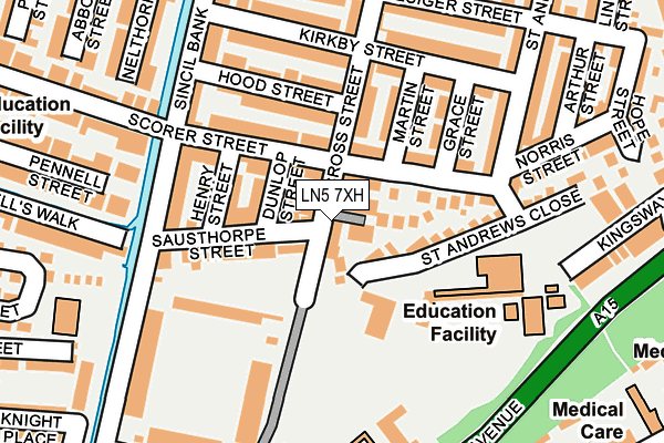 LN5 7XH map - OS OpenMap – Local (Ordnance Survey)