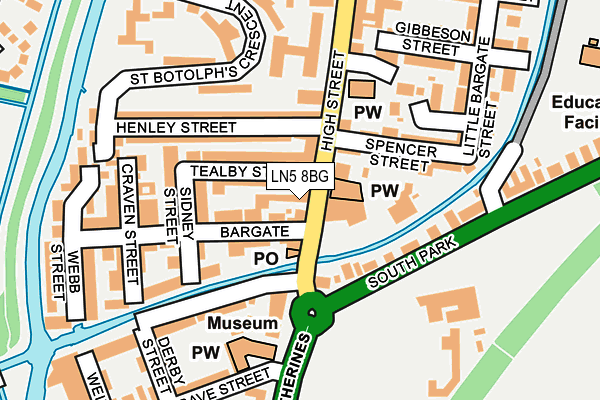 LN5 8BG map - OS OpenMap – Local (Ordnance Survey)
