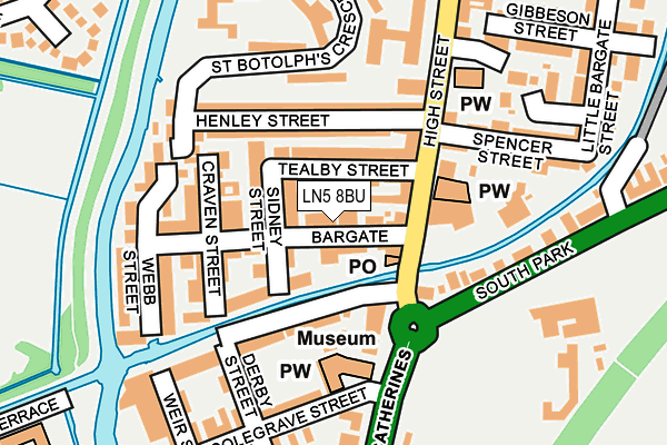 LN5 8BU map - OS OpenMap – Local (Ordnance Survey)