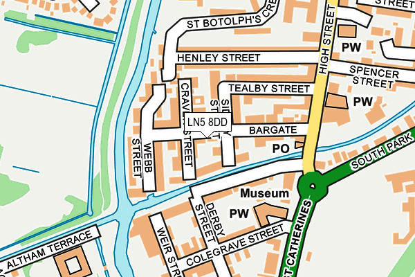 LN5 8DD map - OS OpenMap – Local (Ordnance Survey)