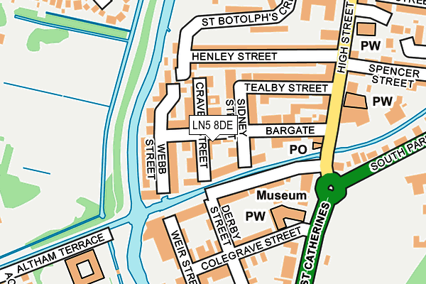 LN5 8DE map - OS OpenMap – Local (Ordnance Survey)