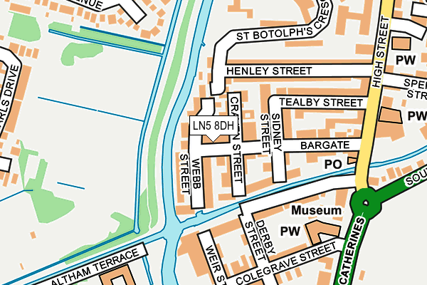 LN5 8DH map - OS OpenMap – Local (Ordnance Survey)