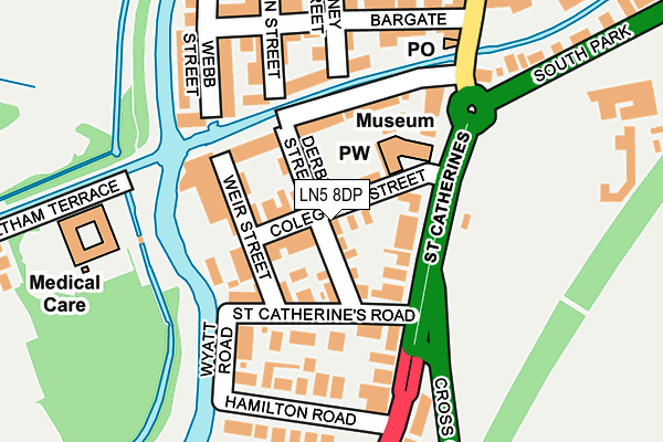 LN5 8DP map - OS OpenMap – Local (Ordnance Survey)