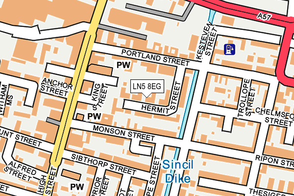 LN5 8EG map - OS OpenMap – Local (Ordnance Survey)