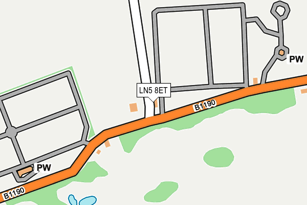 LN5 8ET map - OS OpenMap – Local (Ordnance Survey)