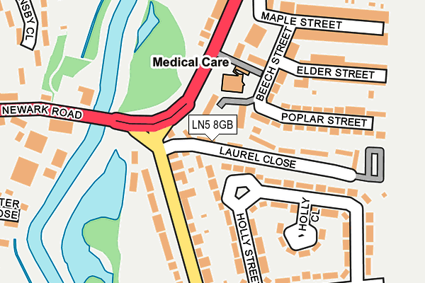 LN5 8GB map - OS OpenMap – Local (Ordnance Survey)