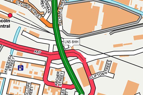 LN5 8HH map - OS OpenMap – Local (Ordnance Survey)