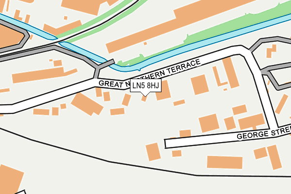LN5 8HJ map - OS OpenMap – Local (Ordnance Survey)