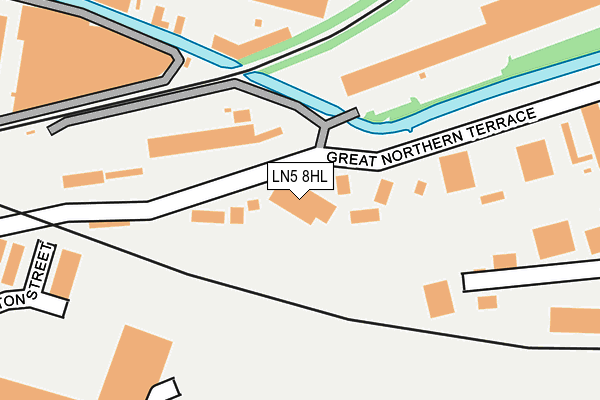 LN5 8HL map - OS OpenMap – Local (Ordnance Survey)