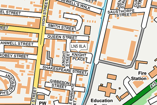 LN5 8LA map - OS OpenMap – Local (Ordnance Survey)