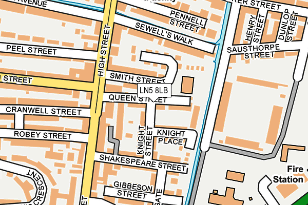 LN5 8LB map - OS OpenMap – Local (Ordnance Survey)
