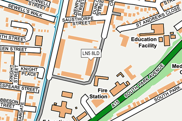 Map of LINCOLN CITY FOOTBALL CLUB COMPANY LIMITED at local scale