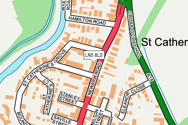LN5 8LS map - OS OpenMap – Local (Ordnance Survey)