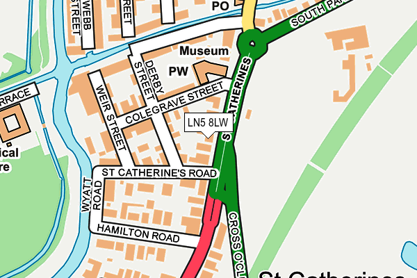 LN5 8LW map - OS OpenMap – Local (Ordnance Survey)