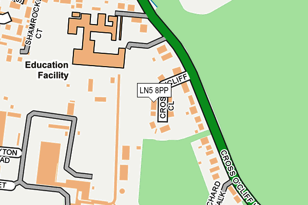 LN5 8PP map - OS OpenMap – Local (Ordnance Survey)