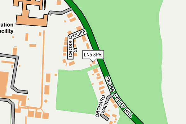 LN5 8PR map - OS OpenMap – Local (Ordnance Survey)