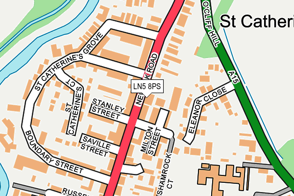 LN5 8PS map - OS OpenMap – Local (Ordnance Survey)
