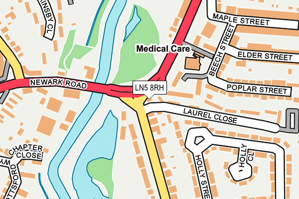 LN5 8RH map - OS OpenMap – Local (Ordnance Survey)