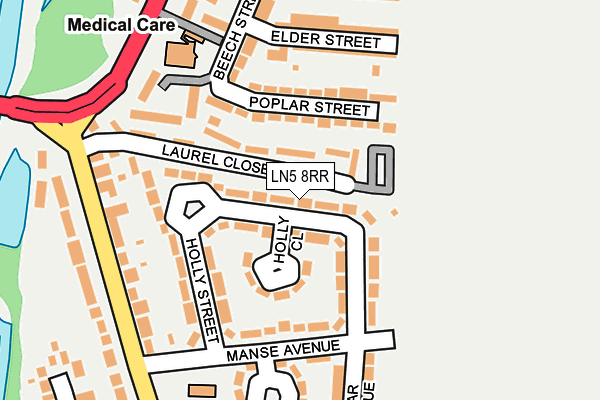 LN5 8RR map - OS OpenMap – Local (Ordnance Survey)