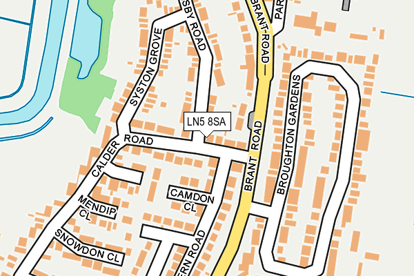 LN5 8SA map - OS OpenMap – Local (Ordnance Survey)