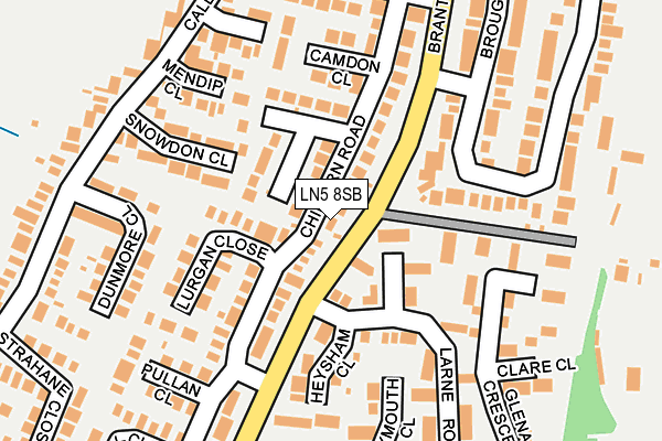 LN5 8SB map - OS OpenMap – Local (Ordnance Survey)