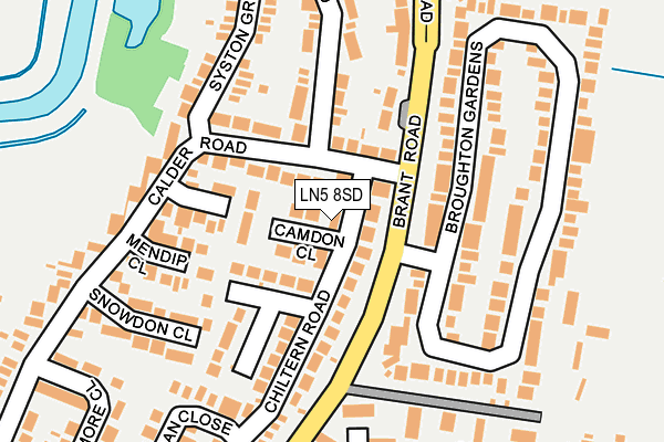 LN5 8SD map - OS OpenMap – Local (Ordnance Survey)