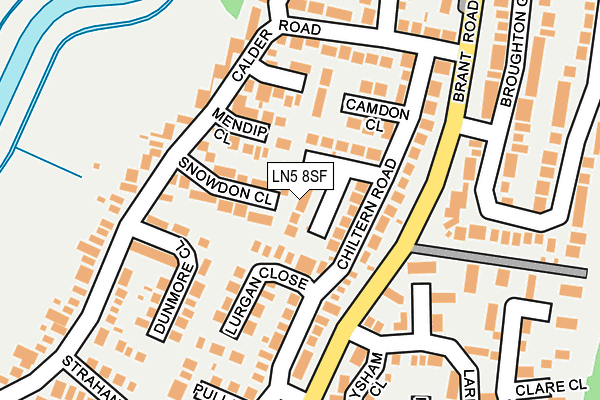 LN5 8SF map - OS OpenMap – Local (Ordnance Survey)