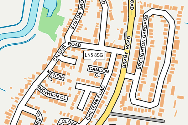 LN5 8SG map - OS OpenMap – Local (Ordnance Survey)