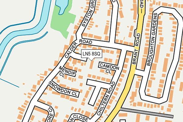LN5 8SQ map - OS OpenMap – Local (Ordnance Survey)