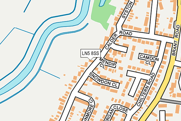 LN5 8SS map - OS OpenMap – Local (Ordnance Survey)