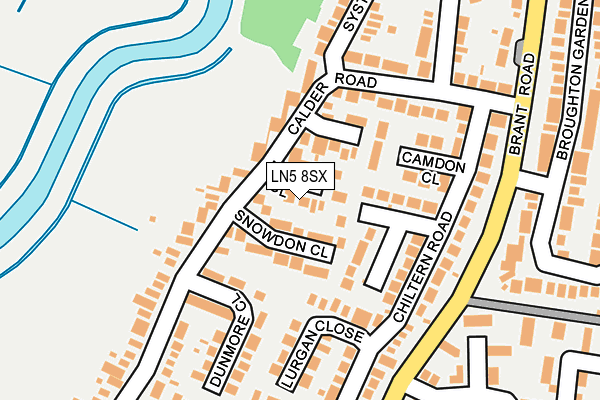 LN5 8SX map - OS OpenMap – Local (Ordnance Survey)