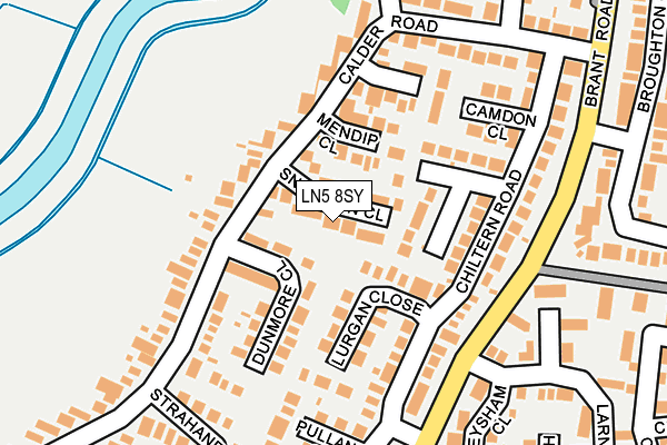 LN5 8SY map - OS OpenMap – Local (Ordnance Survey)