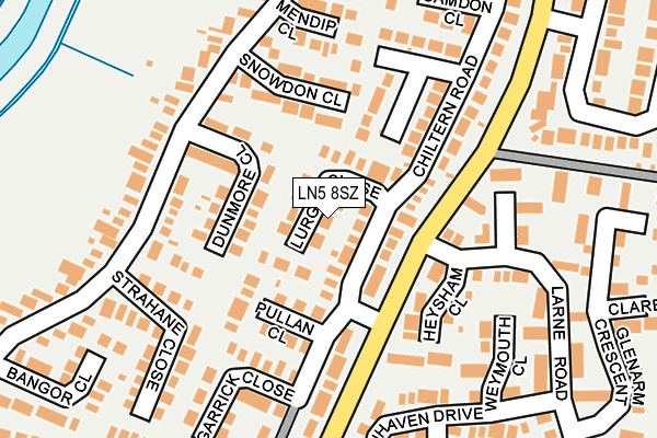LN5 8SZ map - OS OpenMap – Local (Ordnance Survey)