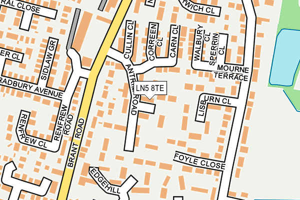 LN5 8TE map - OS OpenMap – Local (Ordnance Survey)