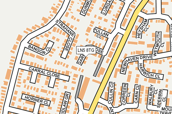 LN5 8TG map - OS OpenMap – Local (Ordnance Survey)