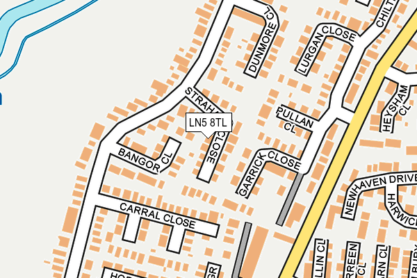 LN5 8TL map - OS OpenMap – Local (Ordnance Survey)
