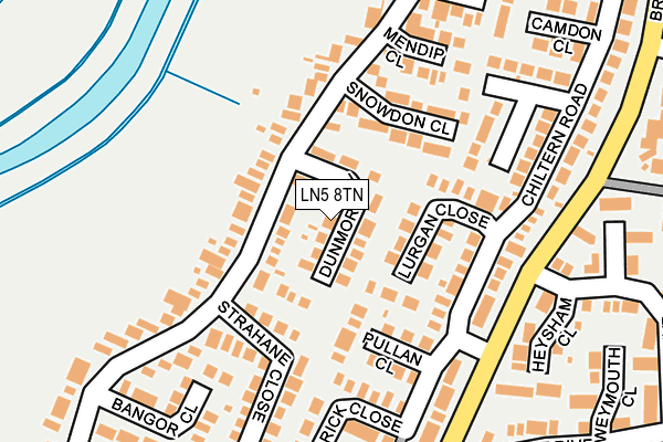 LN5 8TN map - OS OpenMap – Local (Ordnance Survey)