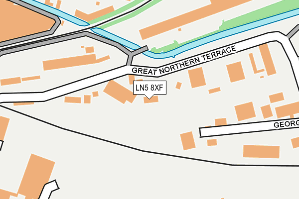 LN5 8XF map - OS OpenMap – Local (Ordnance Survey)