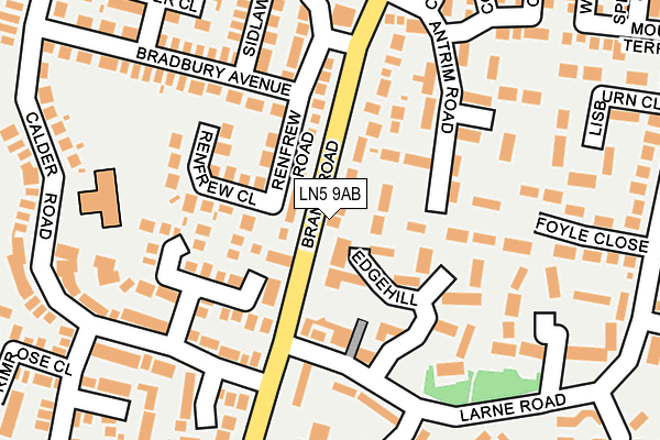 LN5 9AB map - OS OpenMap – Local (Ordnance Survey)