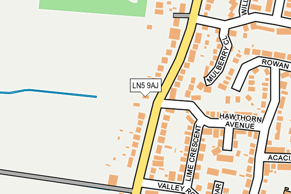 LN5 9AJ map - OS OpenMap – Local (Ordnance Survey)