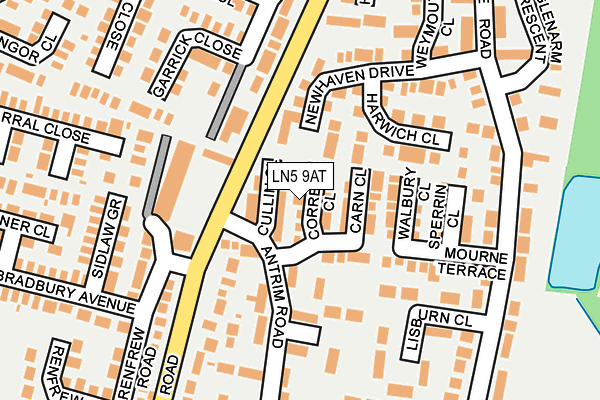 LN5 9AT map - OS OpenMap – Local (Ordnance Survey)