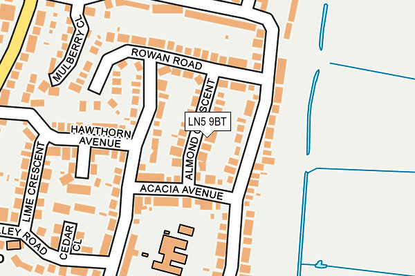 LN5 9BT map - OS OpenMap – Local (Ordnance Survey)