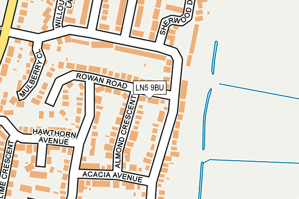 LN5 9BU map - OS OpenMap – Local (Ordnance Survey)